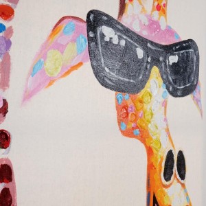 Cuadro JIRAFA 120x85x3,5 cm, pintado a mano al óleo