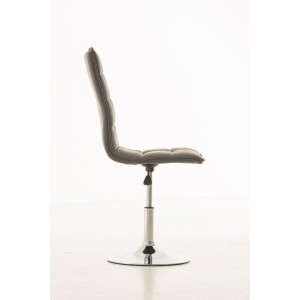 Silla de Confidente BULGARI, ajustable en altura, Piel color Negro