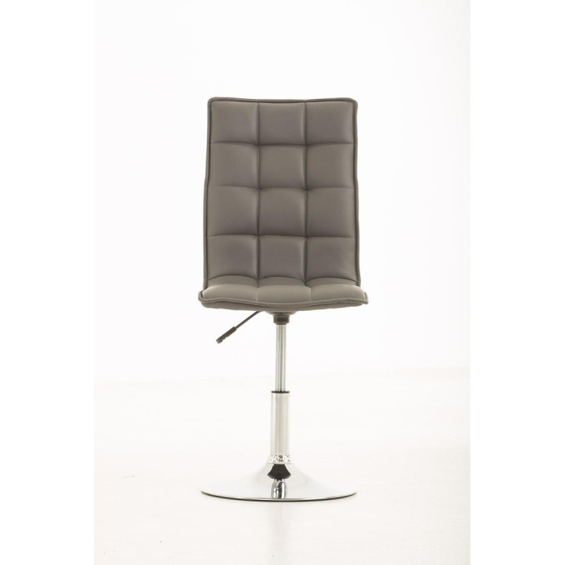 Silla de Confidente BULGARI, ajustable en altura, Piel color Negro