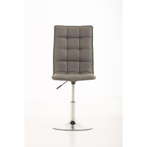 Silla de Confidente BULGARI, ajustable en altura, Piel color Negro