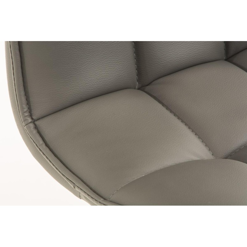 Silla de Confidente BULGARI, ajustable en altura, Piel color Negro