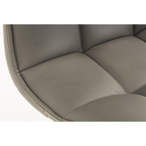 Silla de Confidente BULGARI, ajustable en altura, Piel color Negro