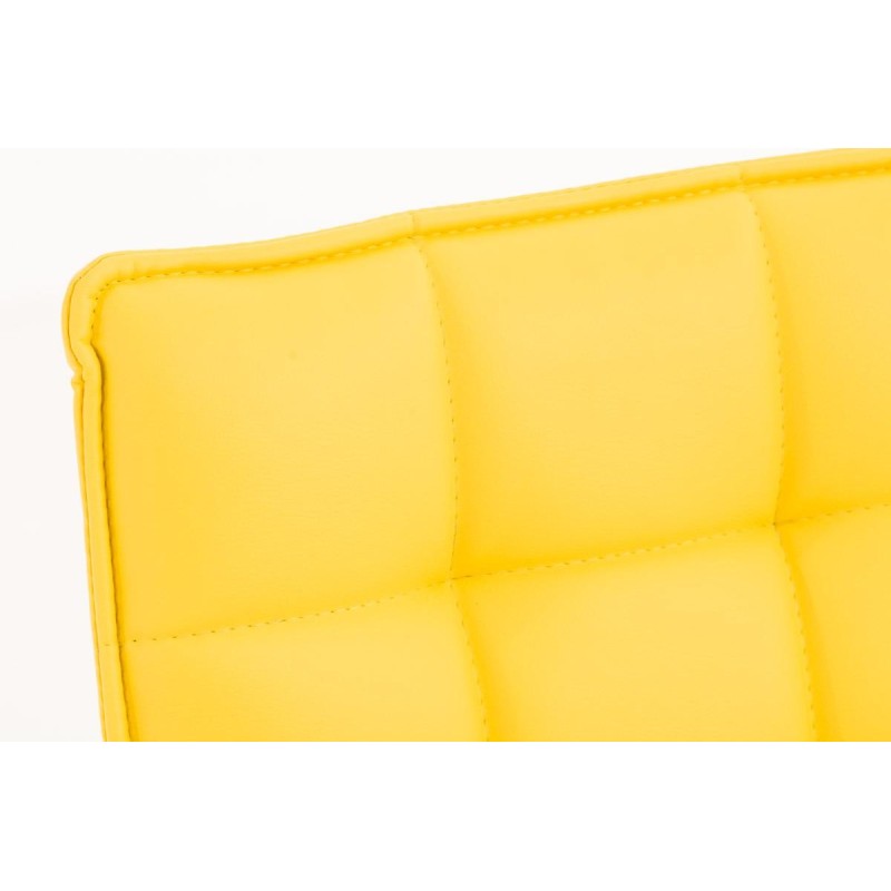 Silla de Confidente BULGARI, ajustable en altura, Piel color Negro