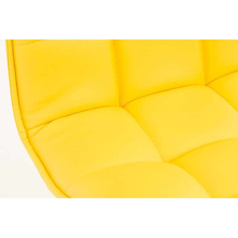 Silla de Confidente BULGARI, ajustable en altura, Piel color Negro