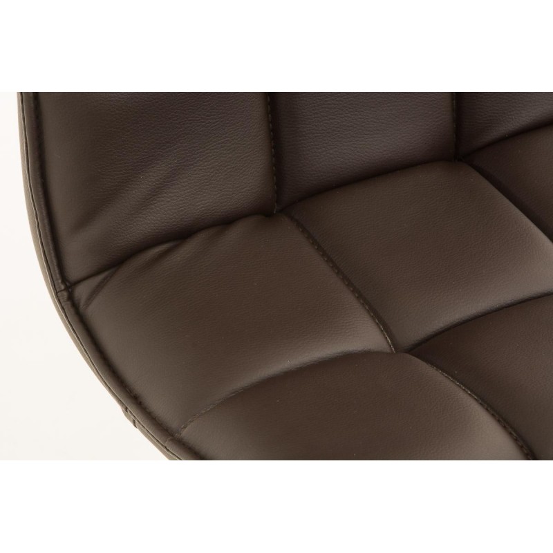Silla de Confidente BULGARI, ajustable en altura, Piel color Negro