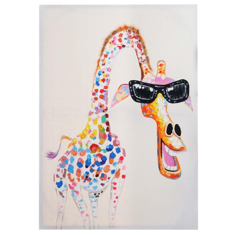 Cuadro JIRAFA 120x85x3,5 cm, pintado a mano al óleo