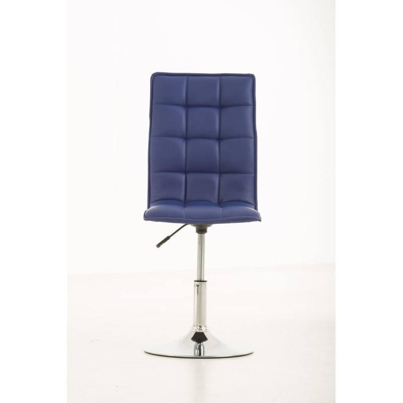 Silla de Confidente BULGARI, ajustable en altura, Piel color Negro