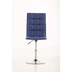 Silla de Confidente BULGARI, ajustable en altura, Piel color Negro