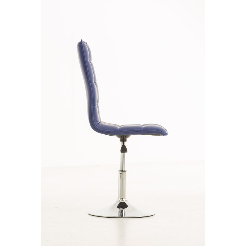 Silla de Confidente BULGARI, ajustable en altura, Piel color Negro