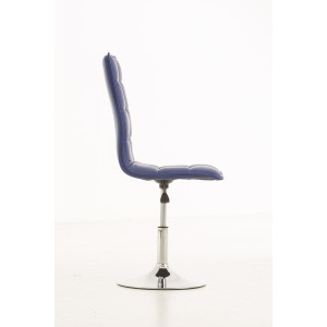 Silla de Confidente BULGARI, ajustable en altura, Piel color Negro