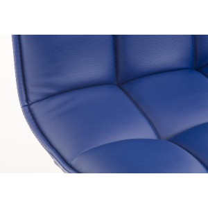 Silla de Confidente BULGARI, ajustable en altura, Piel color Negro