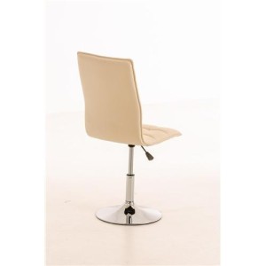 Silla de Confidente BULGARI, ajustable en altura, Piel color Negro