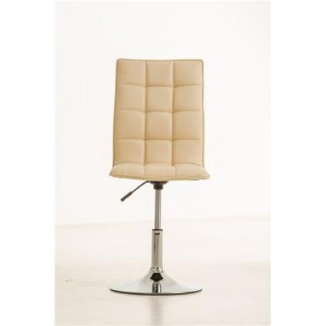 Silla de Confidente BULGARI, ajustable en altura, Piel color Negro