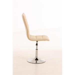 Silla de Confidente BULGARI, ajustable en altura, Piel color Negro