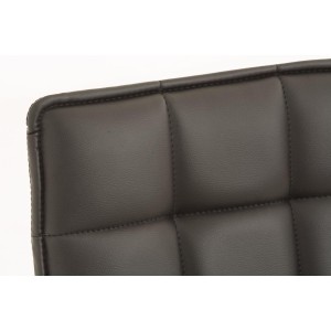 Silla de Confidente BULGARI, ajustable en altura, Piel color Negro