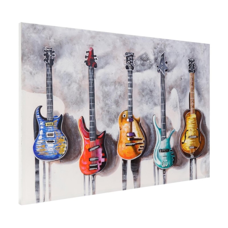 Cuadro GUITARRAS 80x120x3,5, pintado a mano al óleo