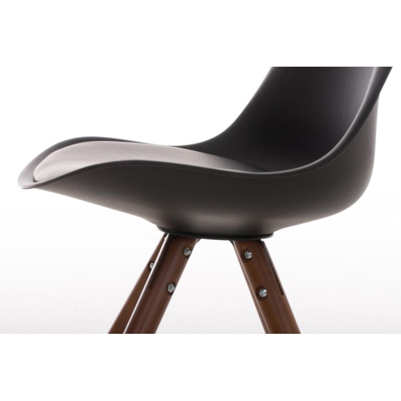 Silla de Diseño / Confidente ALMA nogal, muy exclusiva color negro