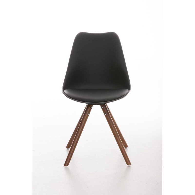 Silla de Diseño / Confidente ALMA nogal, muy exclusiva color negro