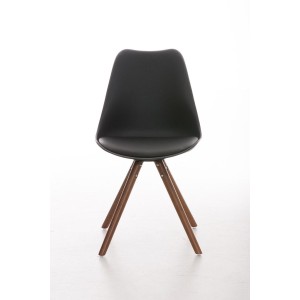 Silla de Diseño / Confidente ALMA nogal, muy exclusiva color negro