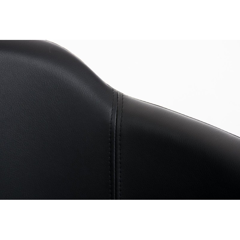 Sillón de Diseño TOKIO Piel, Estrucutura en Acero, en Piel Negro