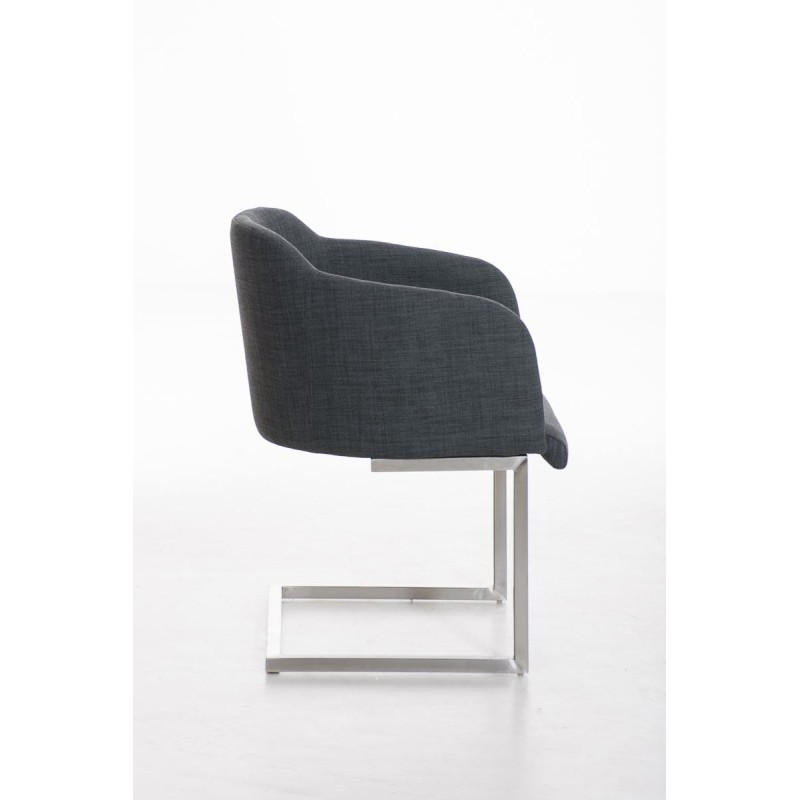 Sillón de Diseño TOKIO Tela, Estrucutura en Acero, en Tejido Blanco