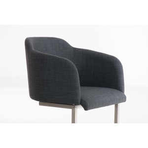 Sillón de Diseño TOKIO Tela, Estrucutura en Acero, en Tejido Blanco