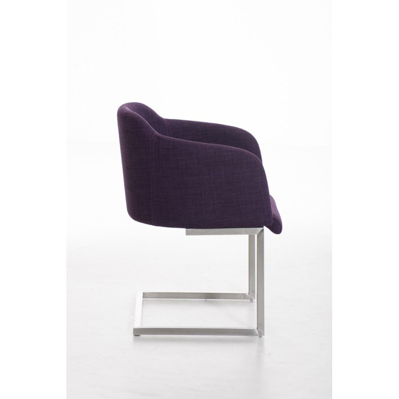 Sillón de Diseño TOKIO Tela, Estrucutura en Acero, en Tejido Blanco