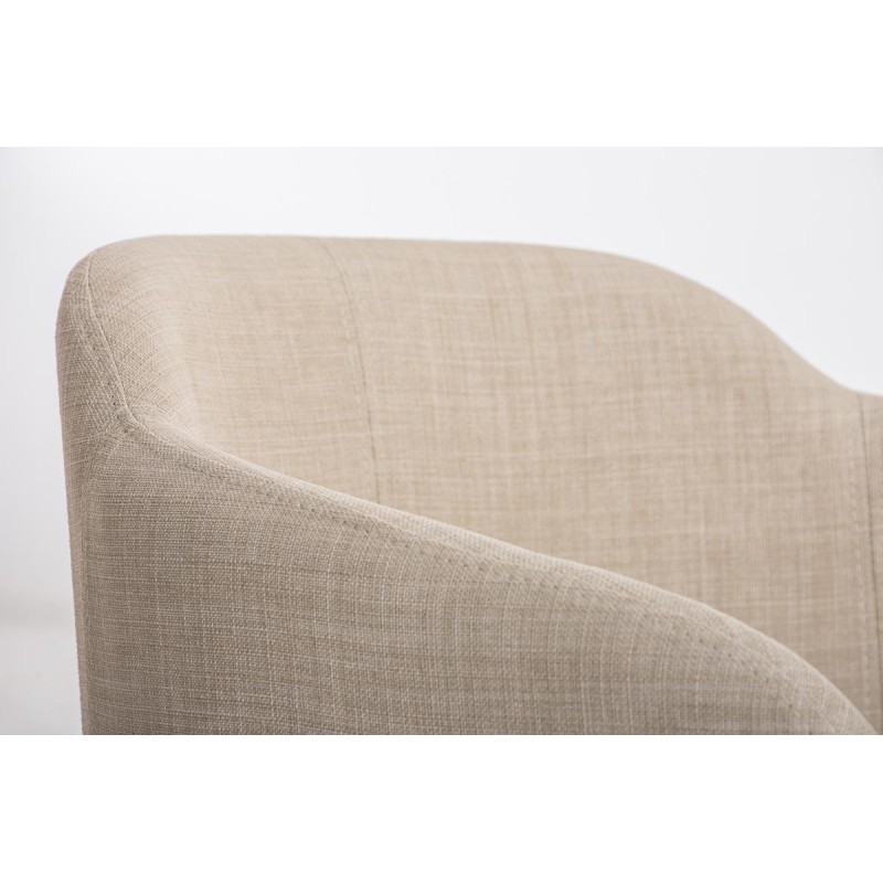 Sillón de Diseño TOKIO Tela, Estrucutura en Acero, en Tejido Blanco