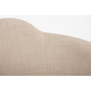 Sillón de Diseño TOKIO Tela, Estrucutura en Acero, en Tejido Blanco