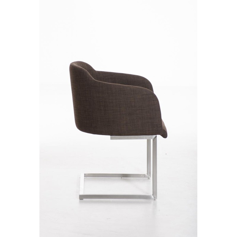 Sillón de Diseño TOKIO Tela, Estrucutura en Acero, en Tejido Blanco