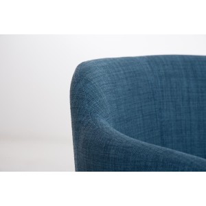 Sillón de Diseño TOKIO Tela, Estrucutura en Acero, en Tejido Blanco