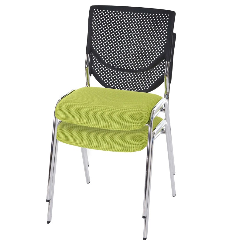 Lote 2 sillas de confidente NAPOLI, estructura metálica, color negro y patas negras