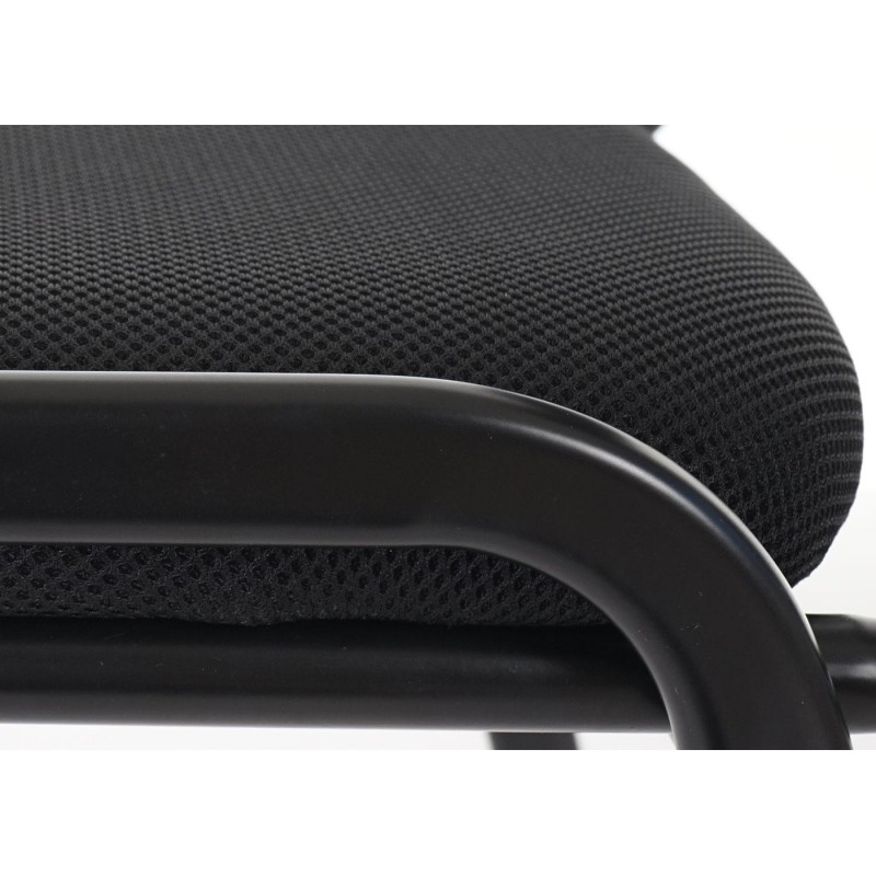 Lote 2 sillas de confidente NAPOLI, estructura metálica, color negro y patas negras