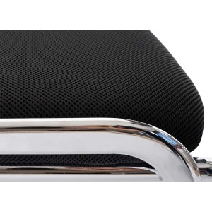 Lote 2 sillas de confidente NAPOLI, estructura metálica, color negro y patas cromadas