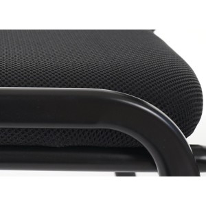 Lote 4 sillas de confidente NAPOLI, estructura metálica, color negro y patas negras