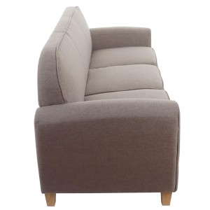 Sofá de 3 plazas ARTIS, elegante diseño y gran acolchado, piel negro