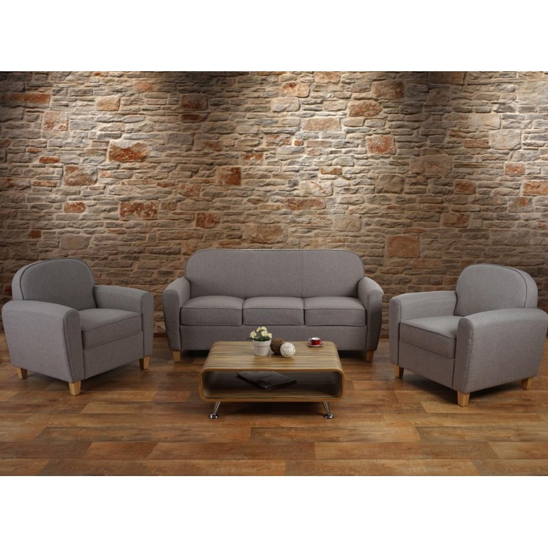 Sofá de 3 plazas ARTIS, elegante diseño y gran acolchado, piel negro