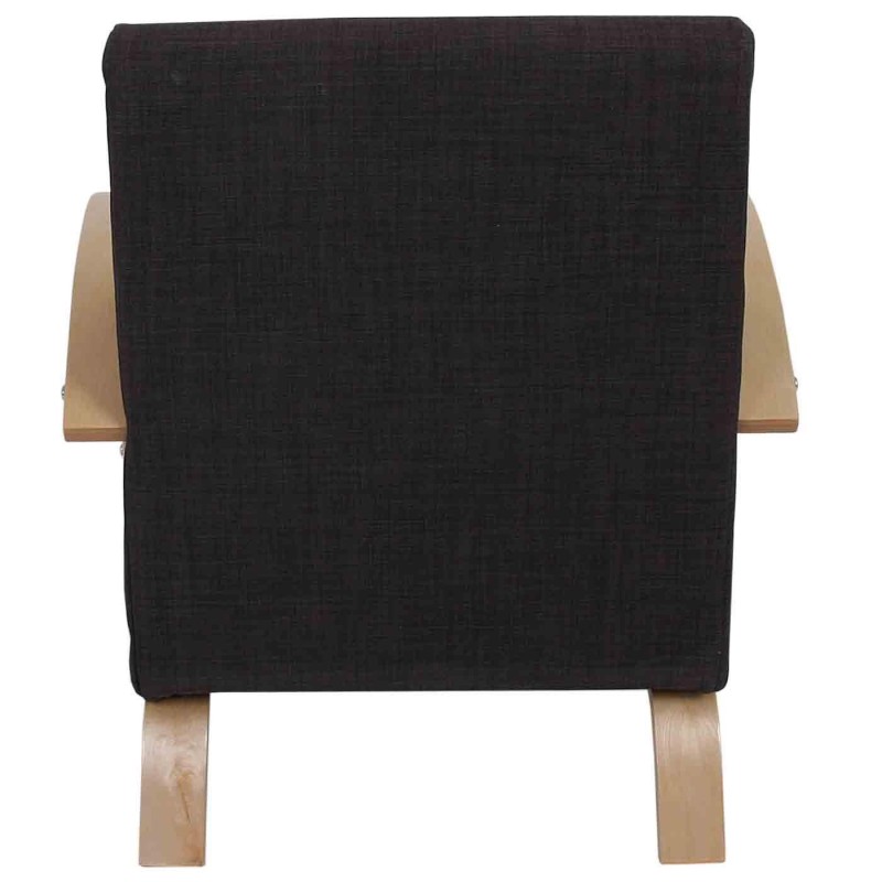 Sofá de 1 plaza INDUS, gran acolchado, tela marrón oscuro