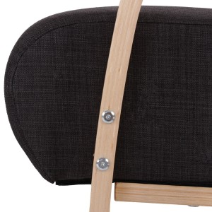 Sofá de 1 plaza INDUS, gran acolchado, tela marrón oscuro