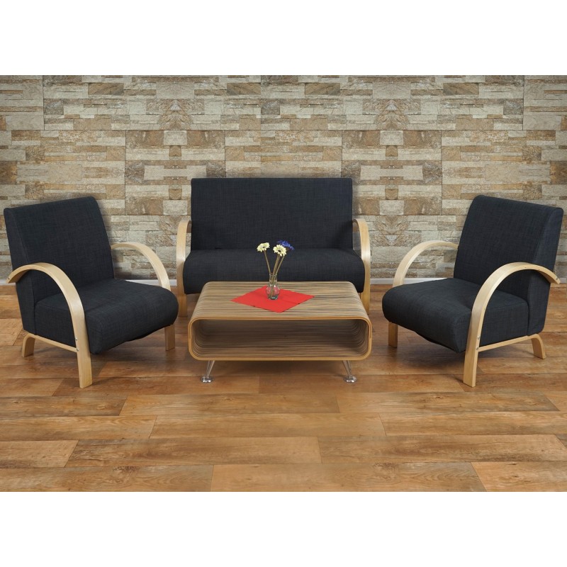 Sofá de 1 plaza INDUS, gran acolchado, tela marrón oscuro