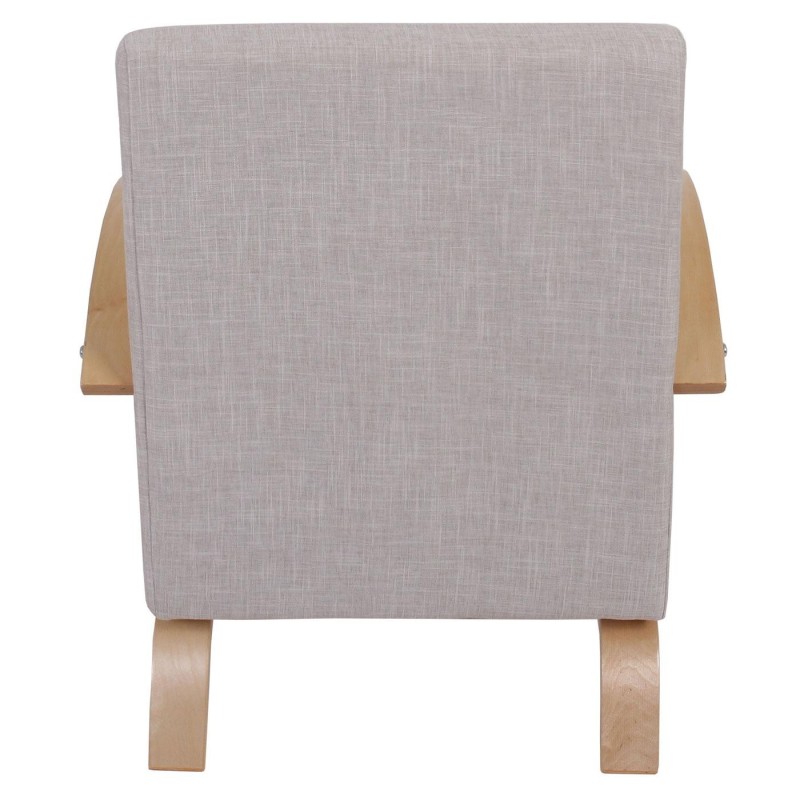 Sofá de 1 plaza INDUS, gran acolchado, tela marrón oscuro