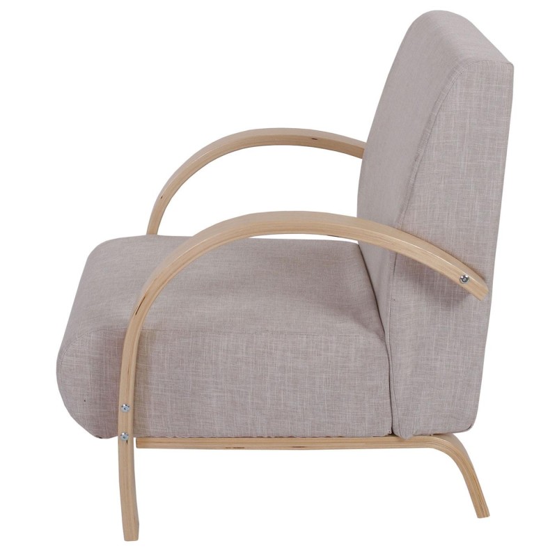 Sofá de 1 plaza INDUS, gran acolchado, tela marrón oscuro