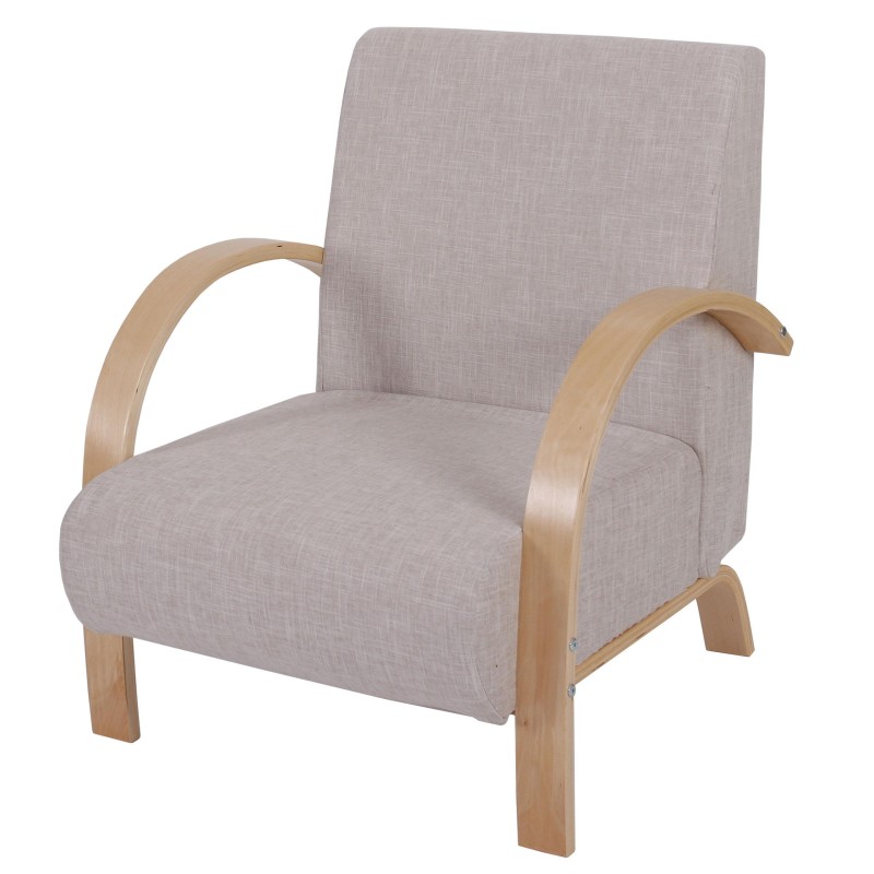 Sofá de 1 plaza INDUS, gran acolchado, tela marrón oscuro