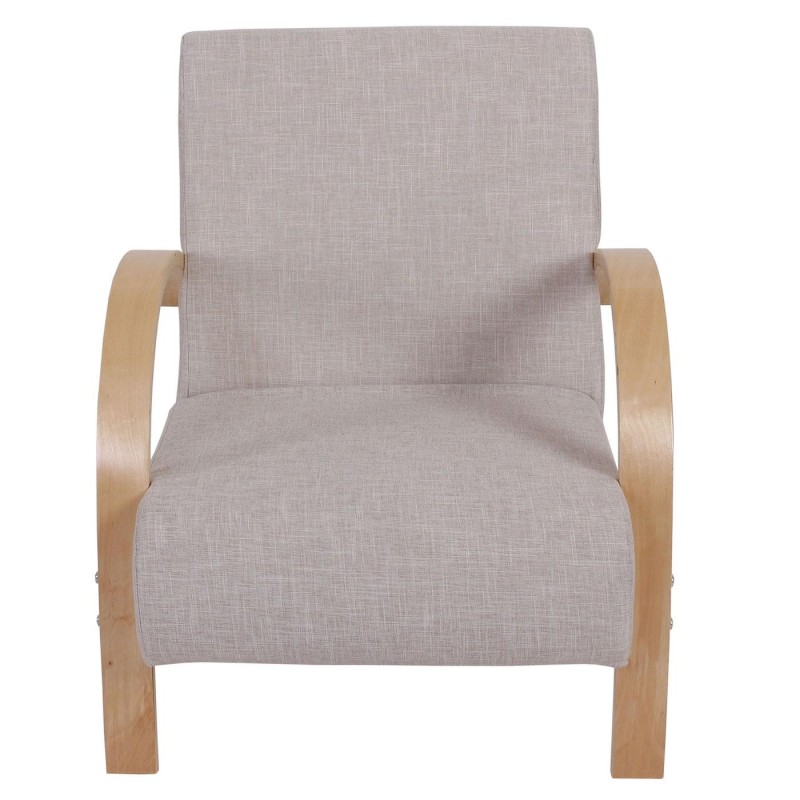 Sofá de 1 plaza INDUS, gran acolchado, tela marrón oscuro