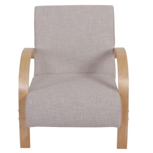 Sofá de 1 plaza INDUS, gran acolchado, tela marrón oscuro