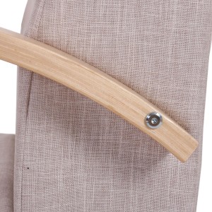 Sofá de 1 plaza INDUS, gran acolchado, tela marrón oscuro