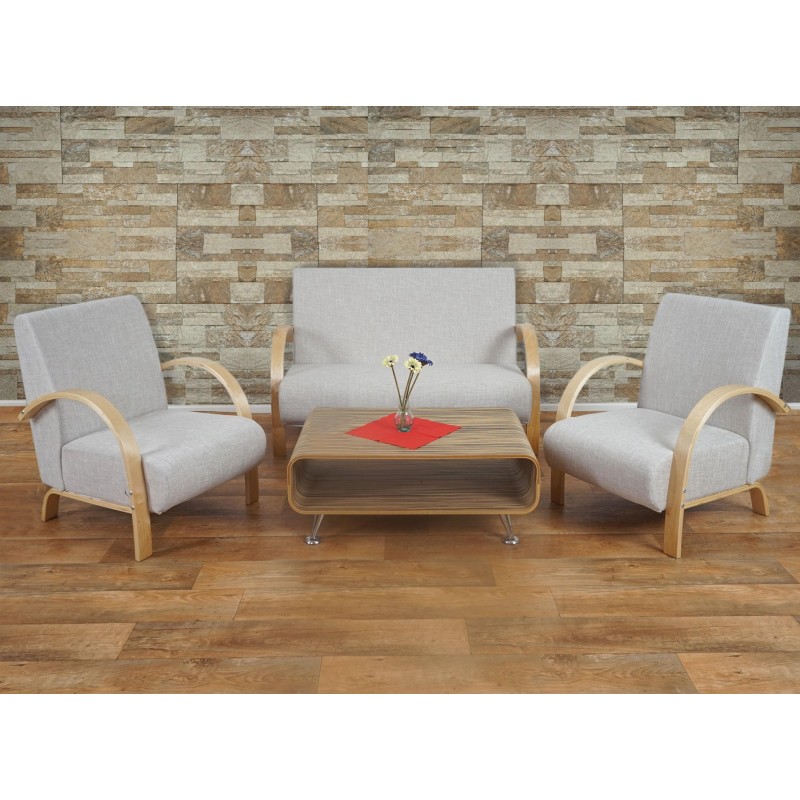 Sofá de 1 plaza INDUS, gran acolchado, tela marrón oscuro