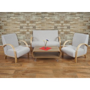 Sofá de 1 plaza INDUS, gran acolchado, tela marrón oscuro