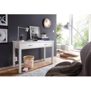 Mesa de Escritorio BERKLEY, dos amplios cajones, color blanco