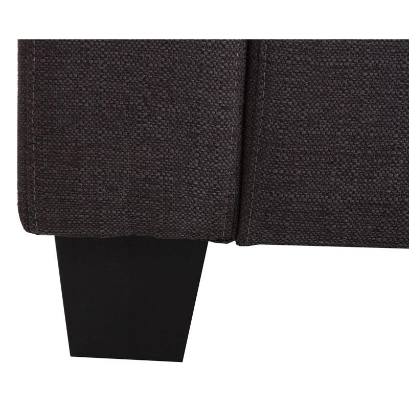 Sofá 2 plazas BASILIO, muy cómodo, en tela gris